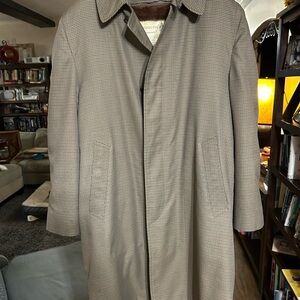 Rare Vintage London Fog Men's Checkered Trench Coat